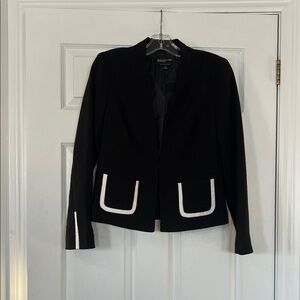 Jones New York Black Blazer with White Trim